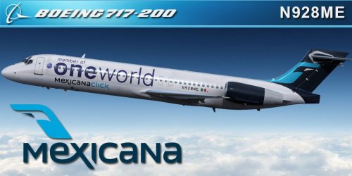 More information about "TFDi Design 717: Mexicana Click OneWorld Paint"