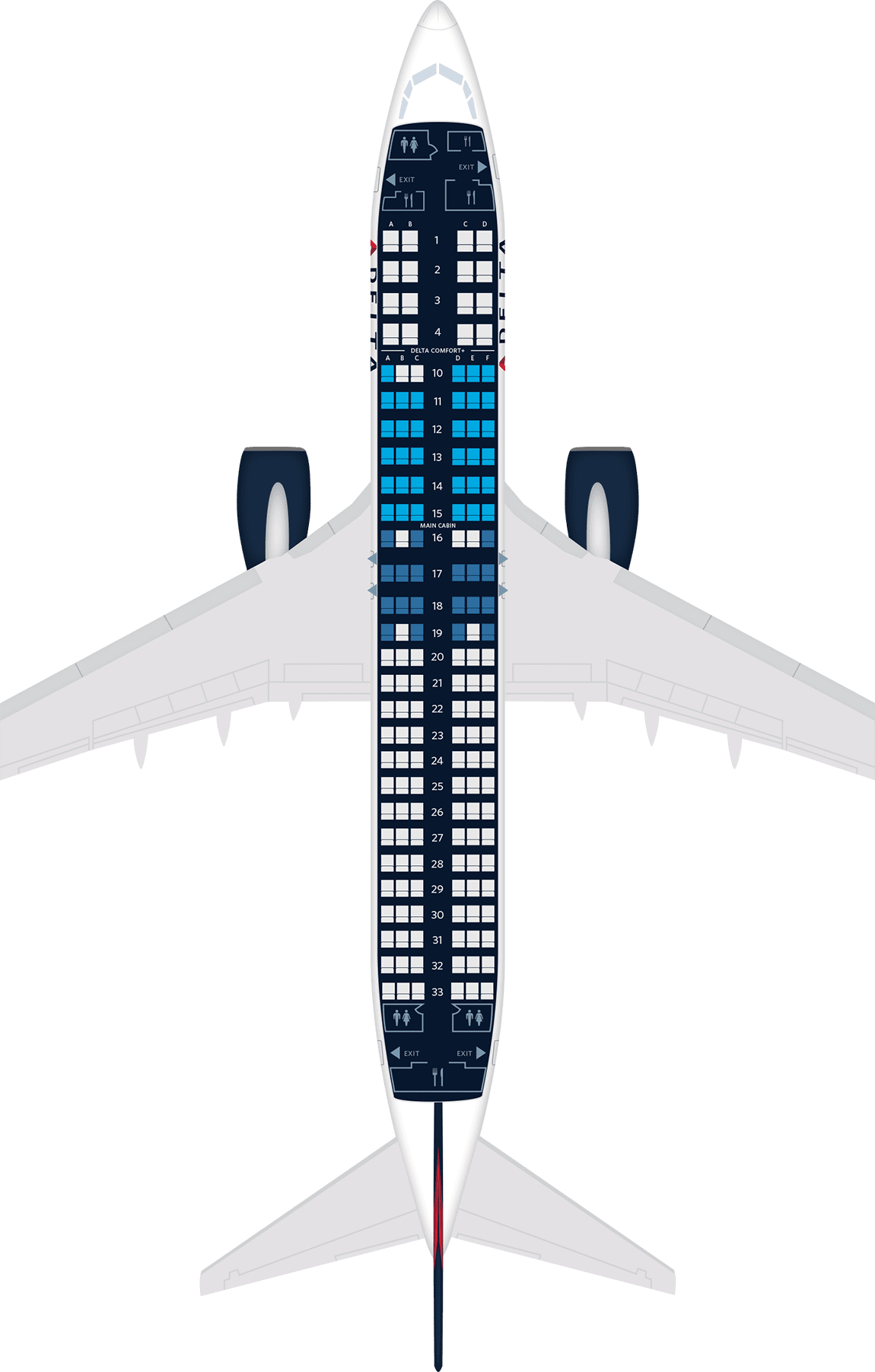 Delta Boeing 737 800 Cabin Layouts